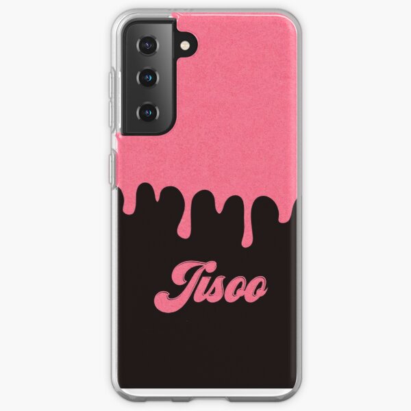 Jisoo Ice Cream Dripping Samsung Galaxy Soft Case RB0408 product Offical Black Pink Merch