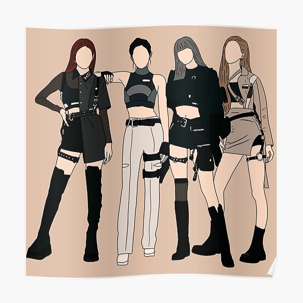 BLACKPINK KILL THIS LOVE (OT4) Poster RB0408 product Offical Black Pink Merch