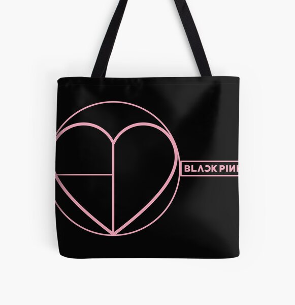 Thiết kế logo mới của Blackpink & #039; s All Over Print Tote Bag Sản phẩm RB0408 Offical Black Pink Merch