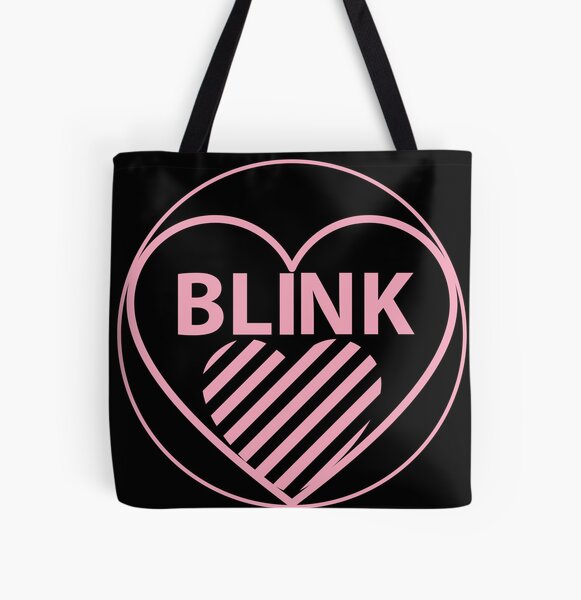 Blink nghệ thuật thiết kế logo mới All Over Print Tote Bag RB0408 Sản phẩm Offical Black Pink Merch
