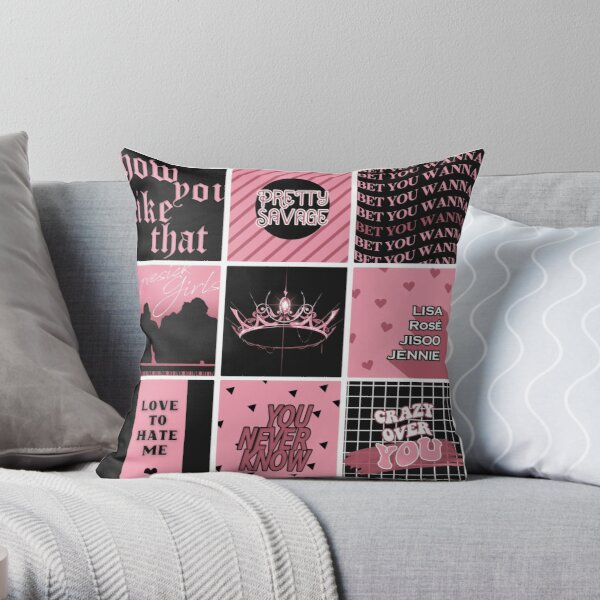 BLACKPINK - THE ALBUM Pattern Throw Pillow RB0408 product Offical Black Pink Merch