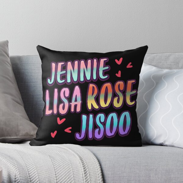 blackpink name Throw Pillow RB0408 product Offical Black Pink Merch