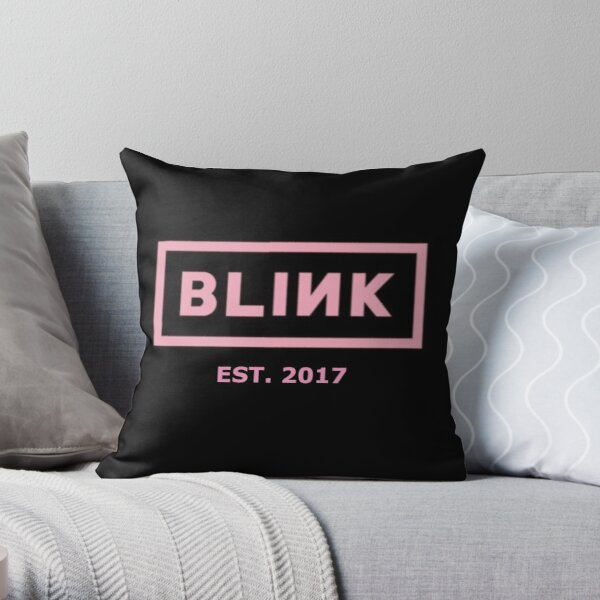 Blackpink x Blink Established 2017 Throw Pillow RB0408 product Offical Black Pink Merch