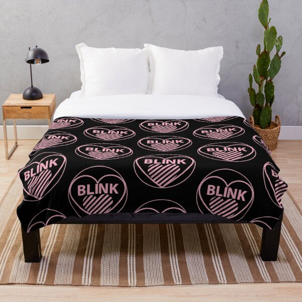 Blink new logo design arts Throw Blanket RB0408 product Offical Black Pink Merch
