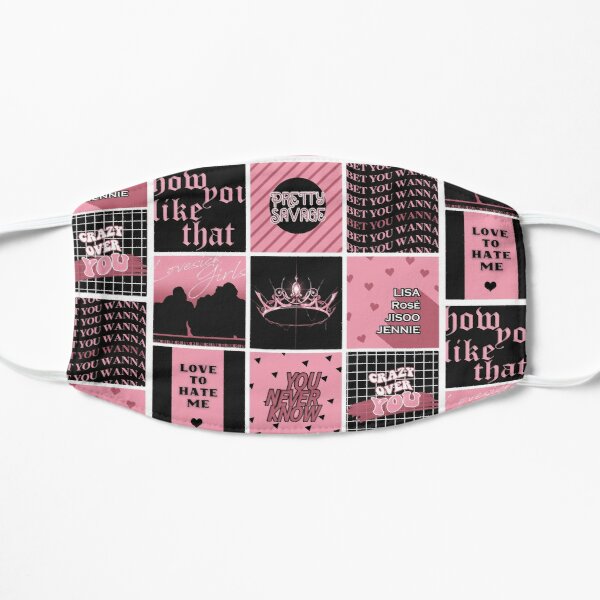 BLACKPINK - THE ALBUM Pattern Flat Mask RB0408 product Offical Black Pink Merch