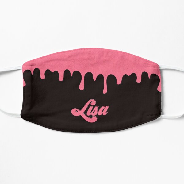 Lisa Ice Cream Dripping Flat Mask RB0408 product Offical Black Pink Merch
