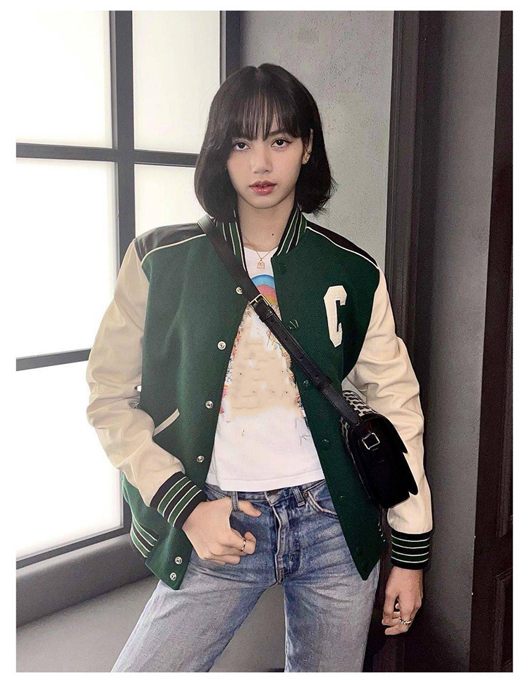 Lisa Blackpink Kpop Korea Baseball Uniform Autumn Jacket - ®Blackpink Store