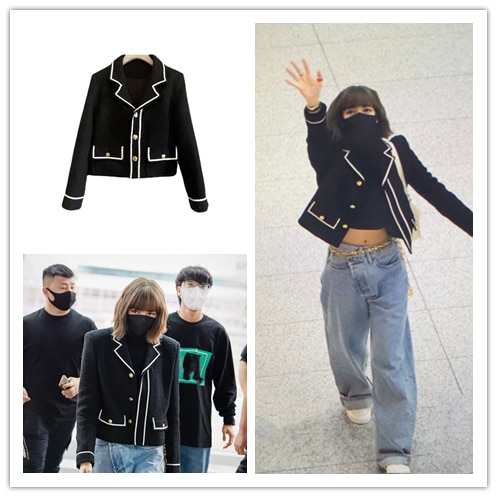 Celebrity Jacket Collection : BlackPink Lisa Black Rectangle