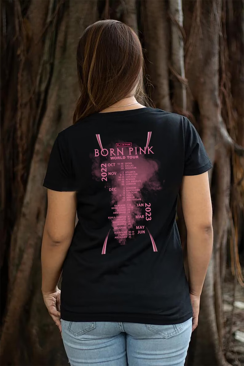 Blackpink T-shirts - New! Black Pink Born Pink World Tour T-Shirt