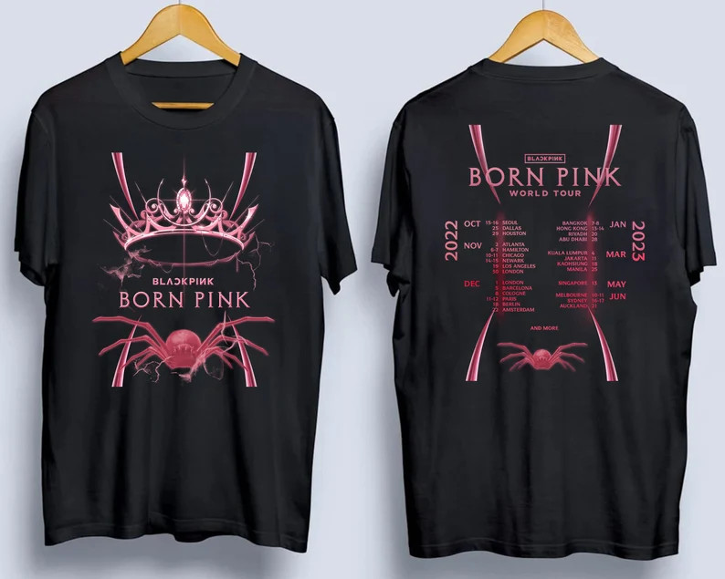 Blackpink T-shirts - New! Born Pink World Tour 2022-2023 T-Shirt -  ®Blackpink Store