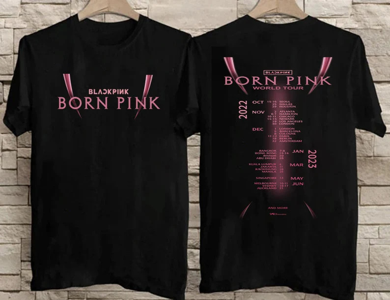 Blackpink T-shirts - New! Born Pink World Tour 2022 Official T